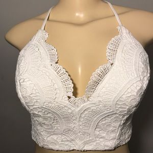 Brand new LF sexy embroidered crop top